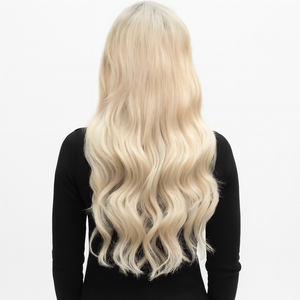 Hår trense extension - Cold Blonde 60 - 100% ægte hår