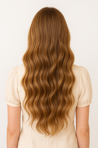 Hår trense extension - Light Natural Brown 8 - 100% ægte hår