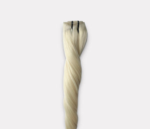 Hår trense extension - Platinum Blonde Y2 - 100% ægte hår